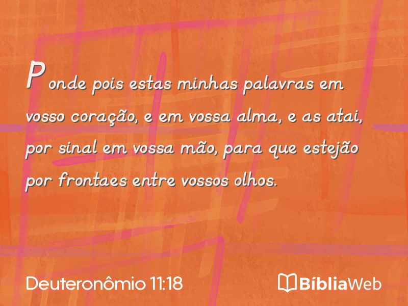 Deuteronômio 11:18 em imagem para compartilhar