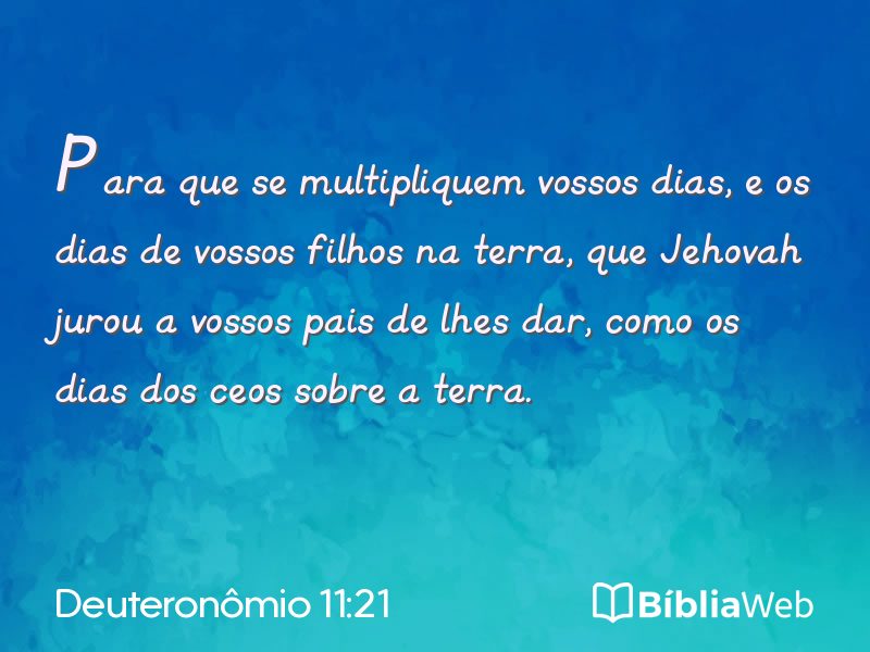 Deuteronômio 11:21 em imagem para compartilhar