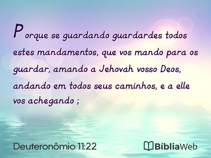 Deuteronômio 11:22 em imagem para compartilhar