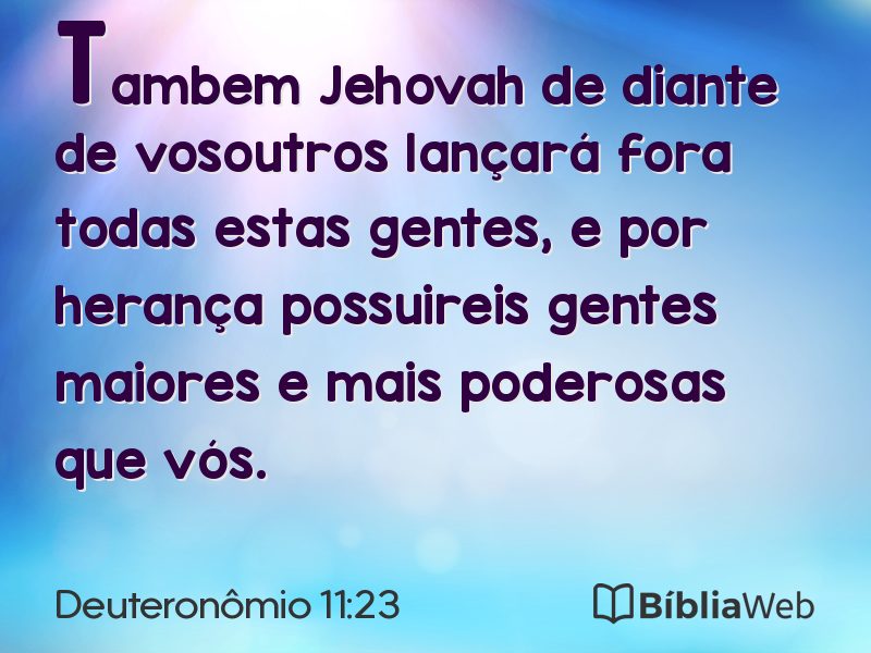 Deuteronômio 11:23 em imagem para compartilhar