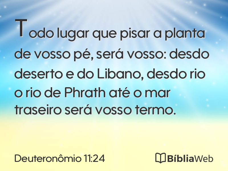 Deuteronômio 11:24 em imagem para compartilhar