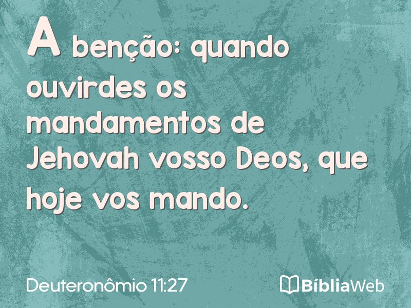 Deuteronômio 11:27 em imagem para compartilhar