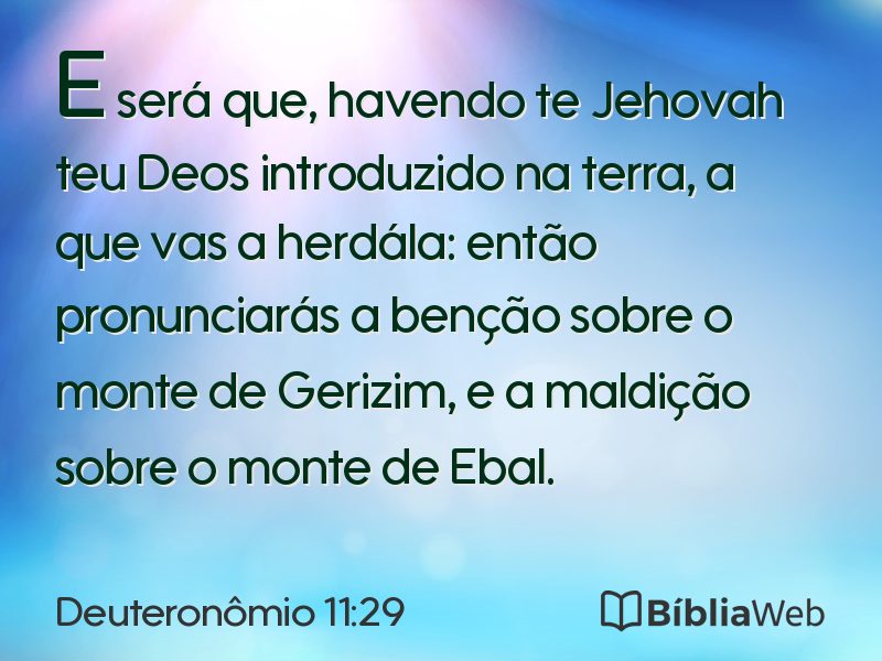 Deuteronômio 11:29 em imagem para compartilhar