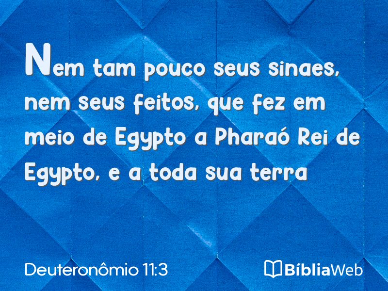 Deuteronômio 11:3 em imagem para compartilhar