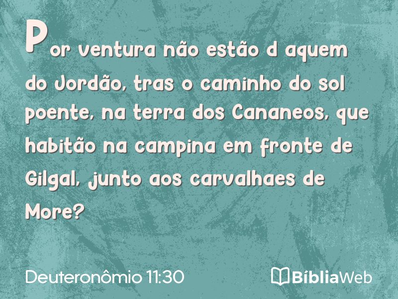 Deuteronômio 11:30 em imagem para compartilhar