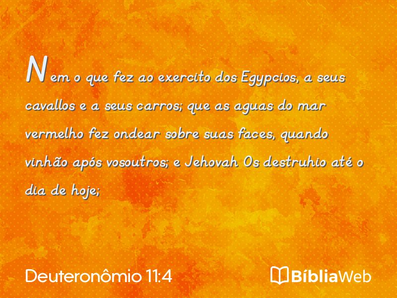 Deuteronômio 11:4 em imagem para compartilhar