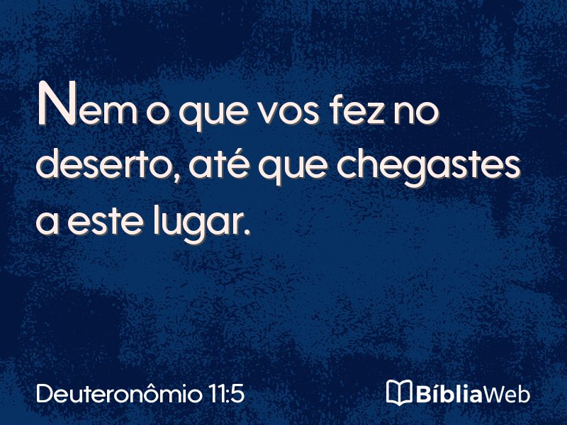 Deuteronômio 11:5 em imagem para compartilhar