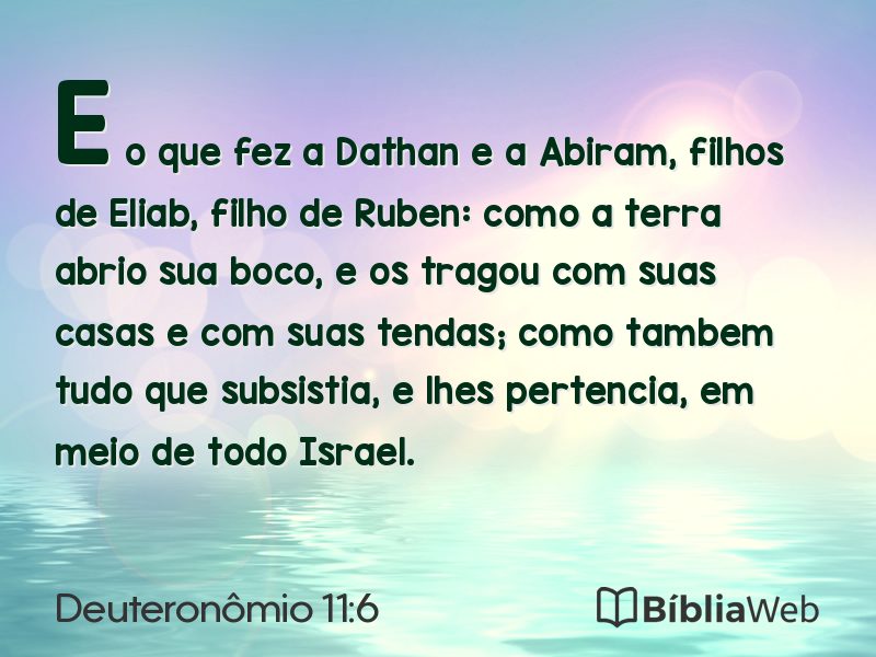 Deuteronômio 11:6 em imagem para compartilhar