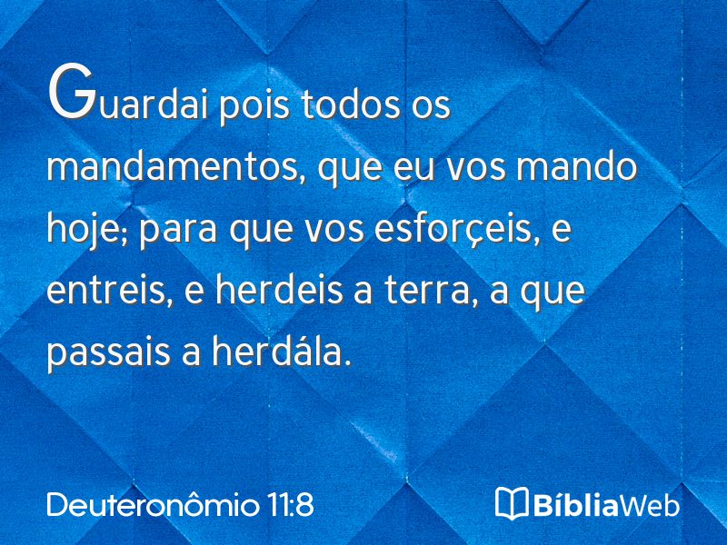 Deuteronômio 11:8 em imagem para compartilhar