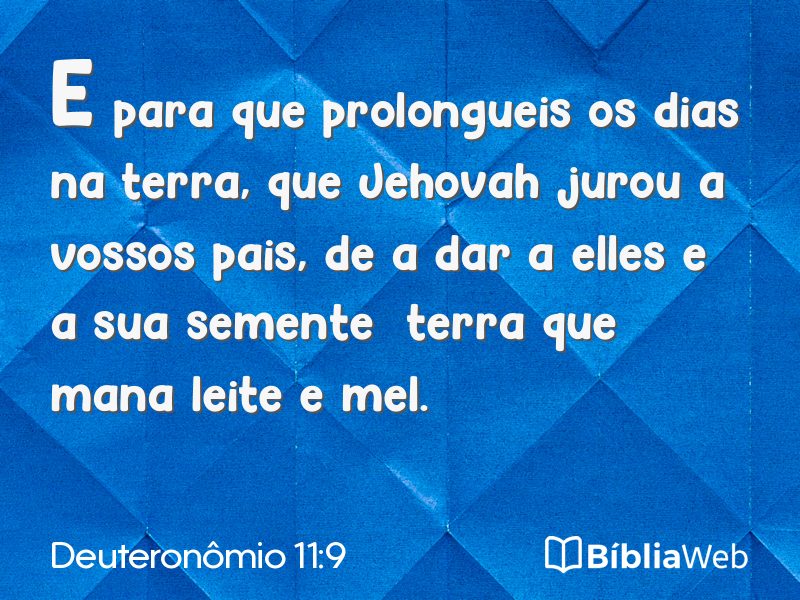 Deuteronômio 11:9 em imagem para compartilhar