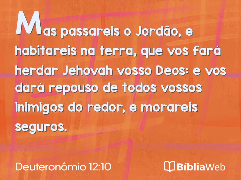 Deuteronômio 12:10 em imagem para compartilhar