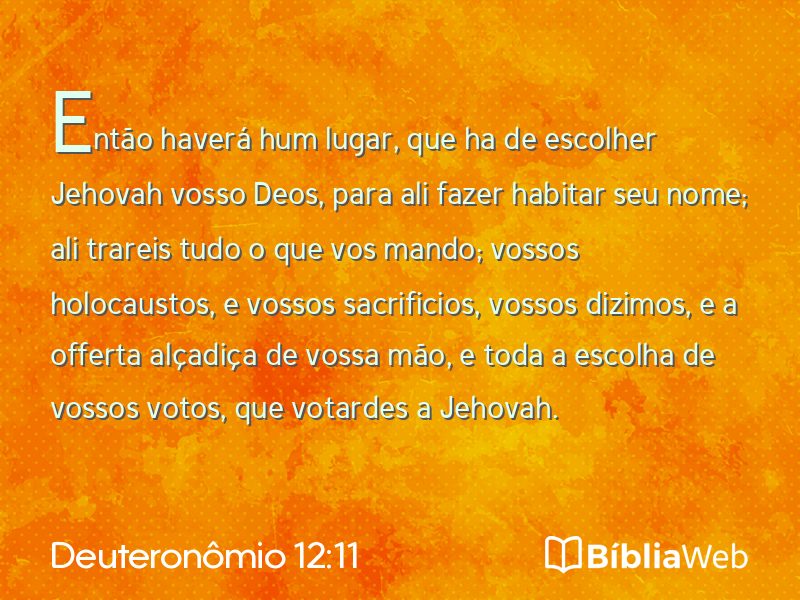 Deuteronômio 12:11 em imagem para compartilhar
