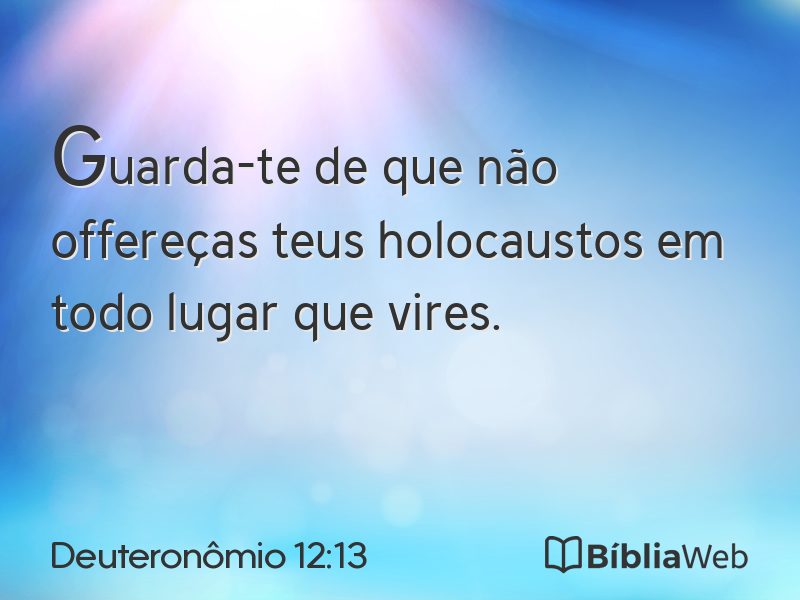 Deuteronômio 12:13 em imagem para compartilhar