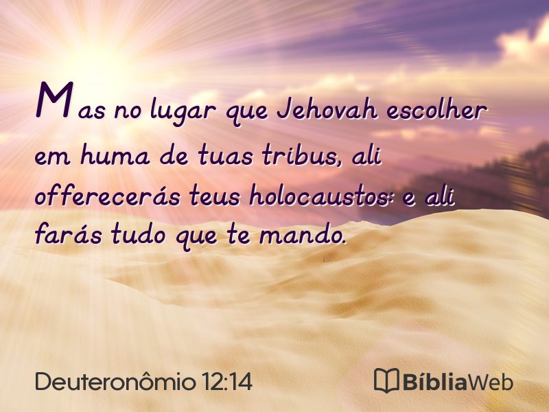Deuteronômio 12:14 em imagem para compartilhar