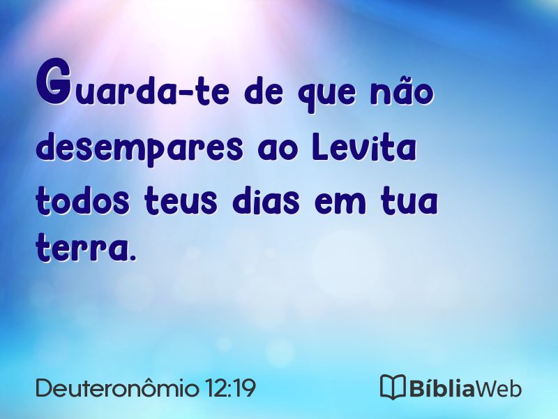 Deuteronômio 12:19 em imagem para compartilhar