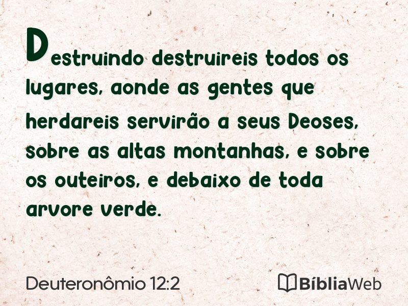 Deuteronômio 12:2 em imagem para compartilhar
