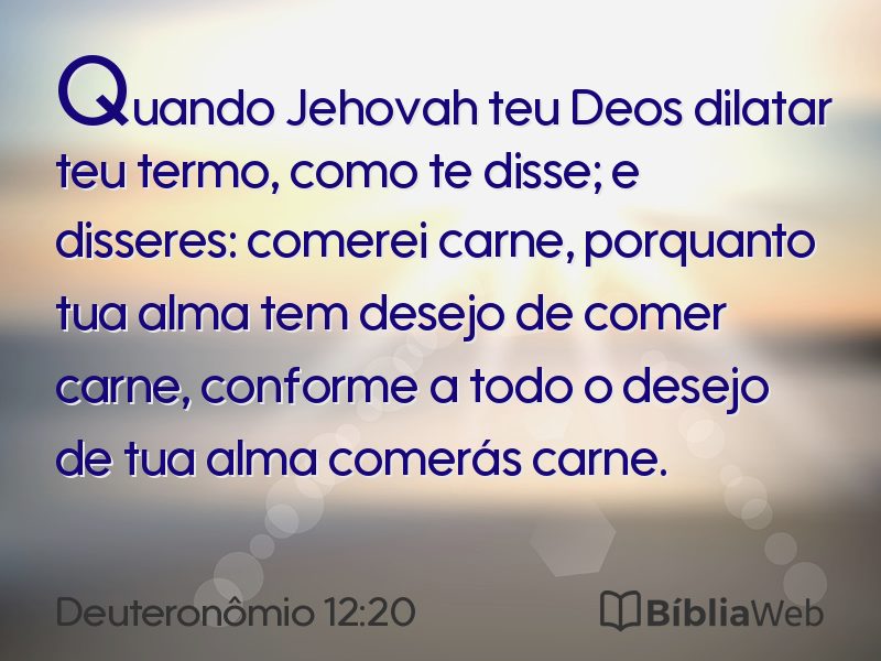 Deuteronômio 12:20 em imagem para compartilhar