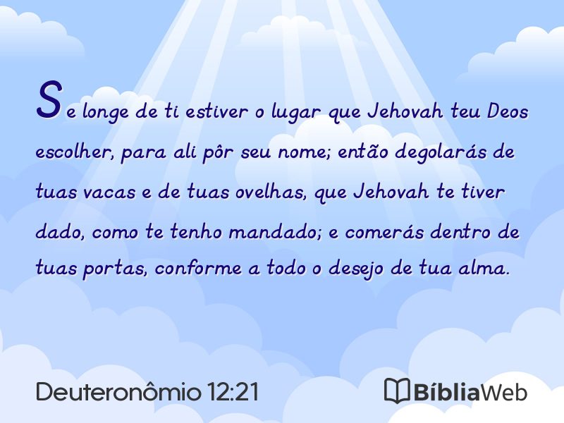 Deuteronômio 12:21 em imagem para compartilhar