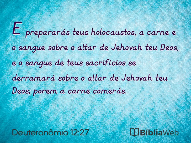 Deuteronômio 12:27 em imagem para compartilhar