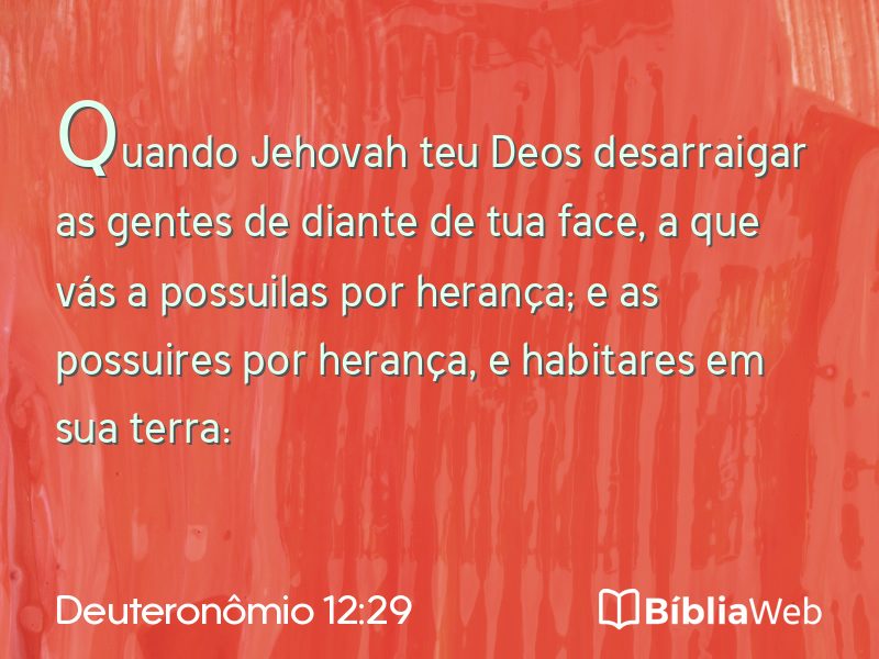 Deuteronômio 12:29 em imagem para compartilhar