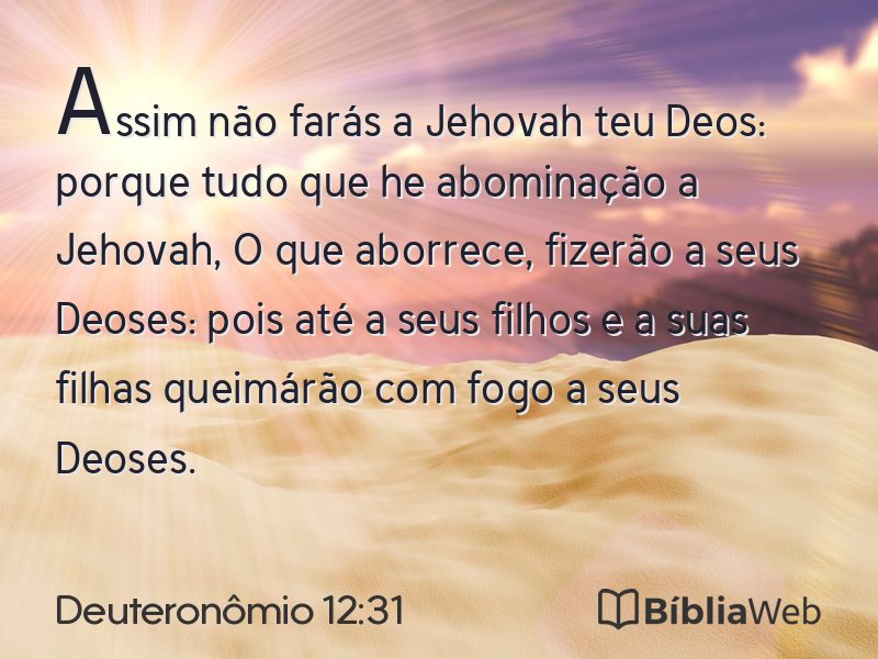 Deuteronômio 12:31 em imagem para compartilhar