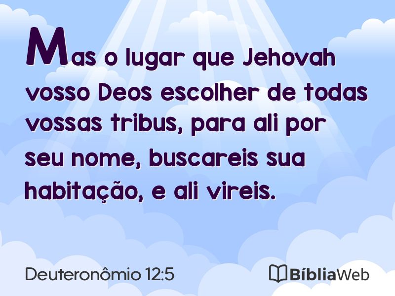 Deuteronômio 12:5 em imagem para compartilhar