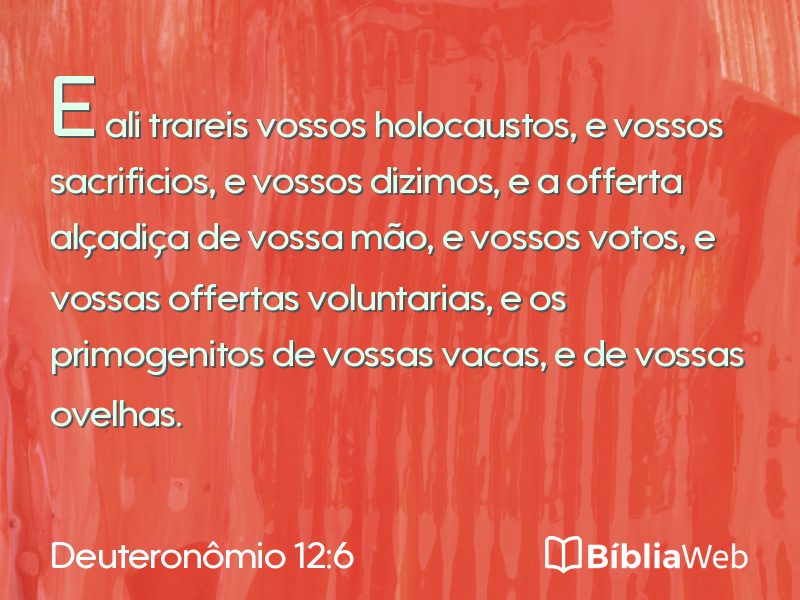 Deuteronômio 12:6 em imagem para compartilhar