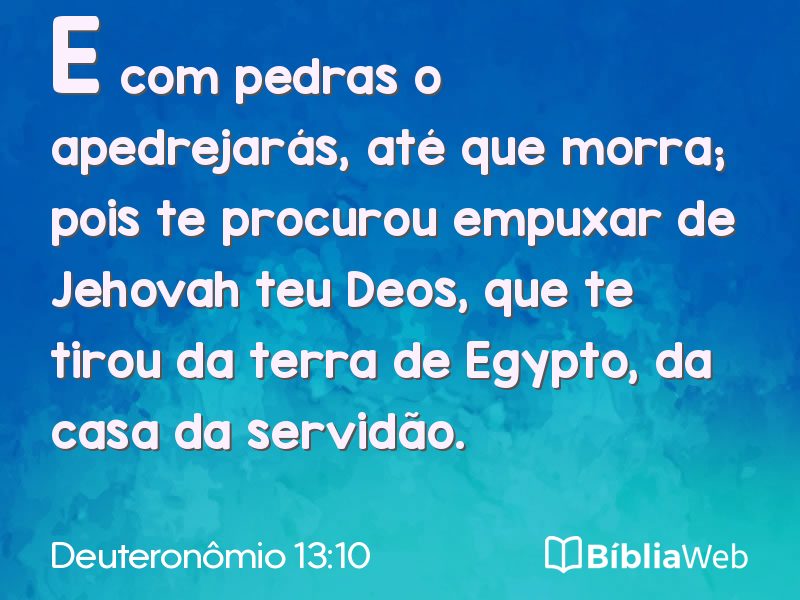 Deuteronômio 13:10 em imagem para compartilhar