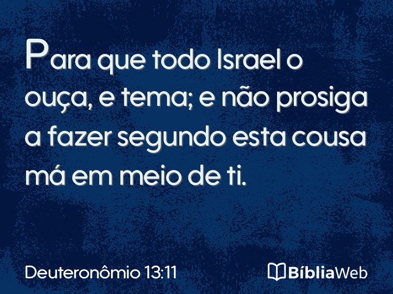 Deuteronômio 13:11 em imagem para compartilhar