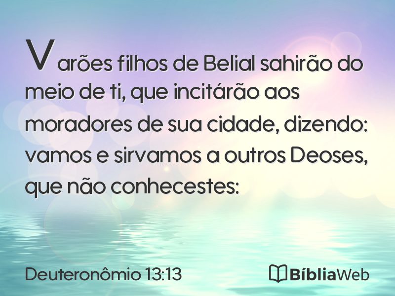 Deuteronômio 13:13 em imagem para compartilhar