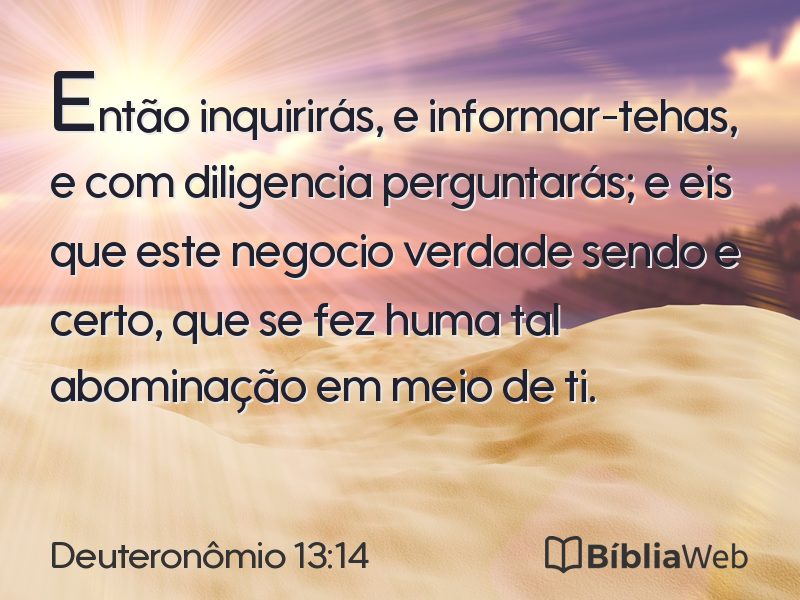 Deuteronômio 13:14 em imagem para compartilhar