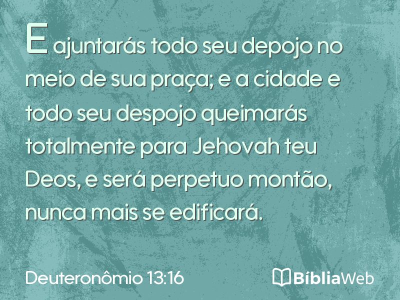 Deuteronômio 13:16 em imagem para compartilhar