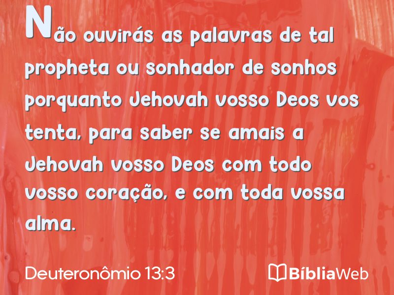 Deuteronômio 13:3 em imagem para compartilhar