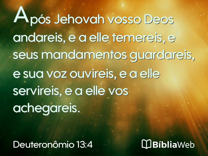 Deuteronômio 13:4 em imagem para compartilhar