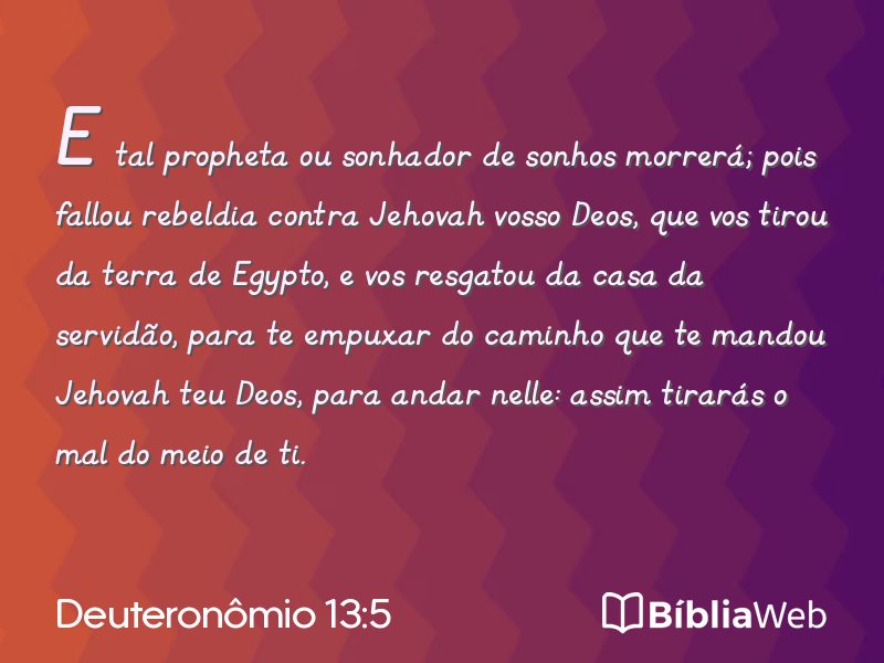 Deuteronômio 13:5 em imagem para compartilhar