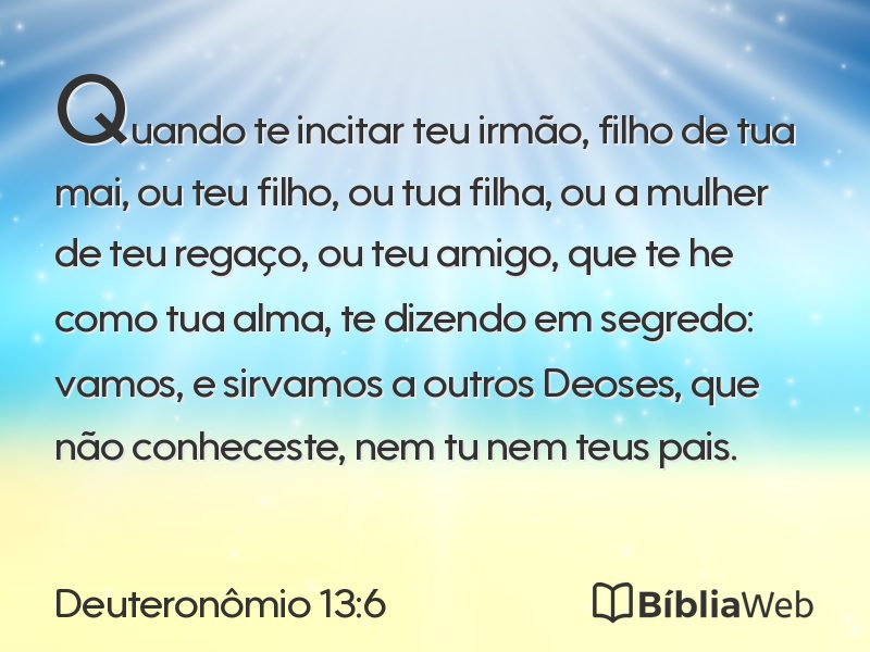 Deuteronômio 13:6 em imagem para compartilhar