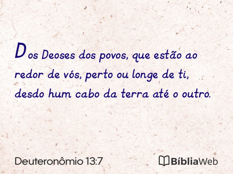 Deuteronômio 13:7 em imagem para compartilhar