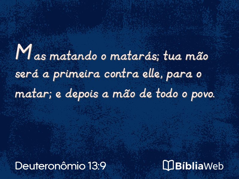 Deuteronômio 13:9 em imagem para compartilhar