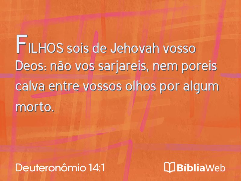 Deuteronômio 14:1 em imagem para compartilhar