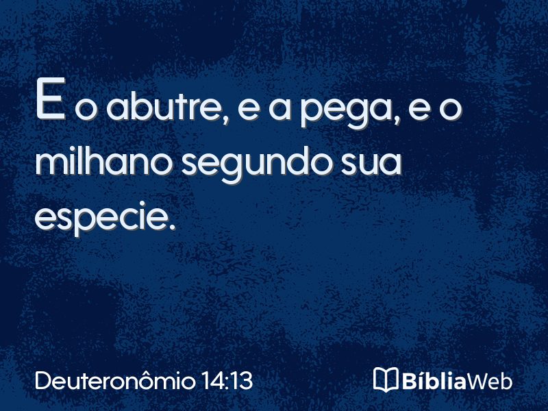 Deuteronômio 14:13 em imagem para compartilhar