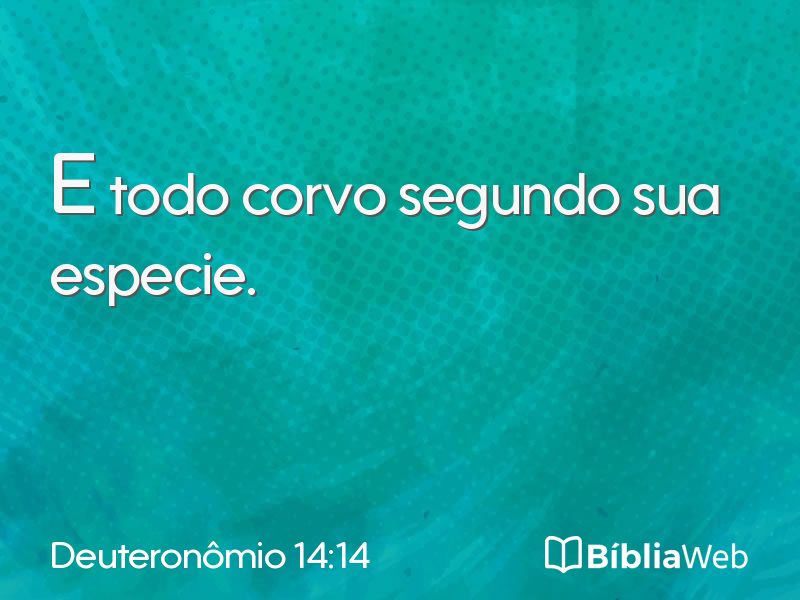 Deuteronômio 14:14 em imagem para compartilhar