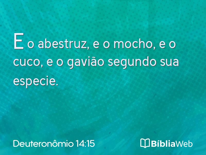 Deuteronômio 14:15 em imagem para compartilhar