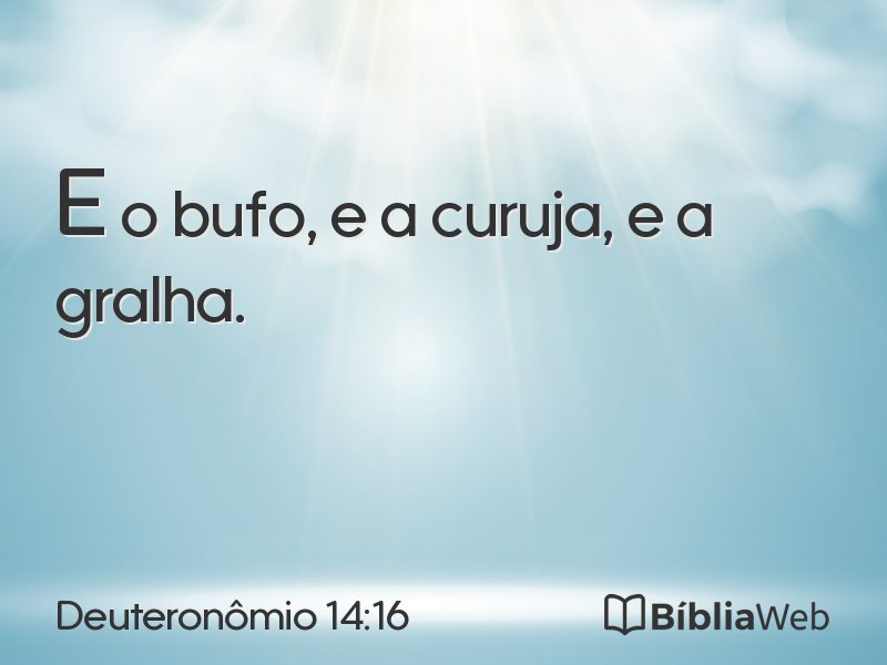 Deuteronômio 14:16 em imagem para compartilhar