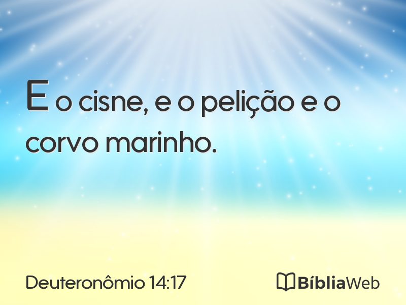 Deuteronômio 14:17 em imagem para compartilhar