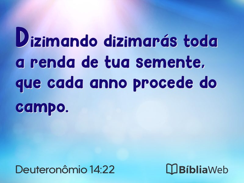 Deuteronômio 14:22 em imagem para compartilhar