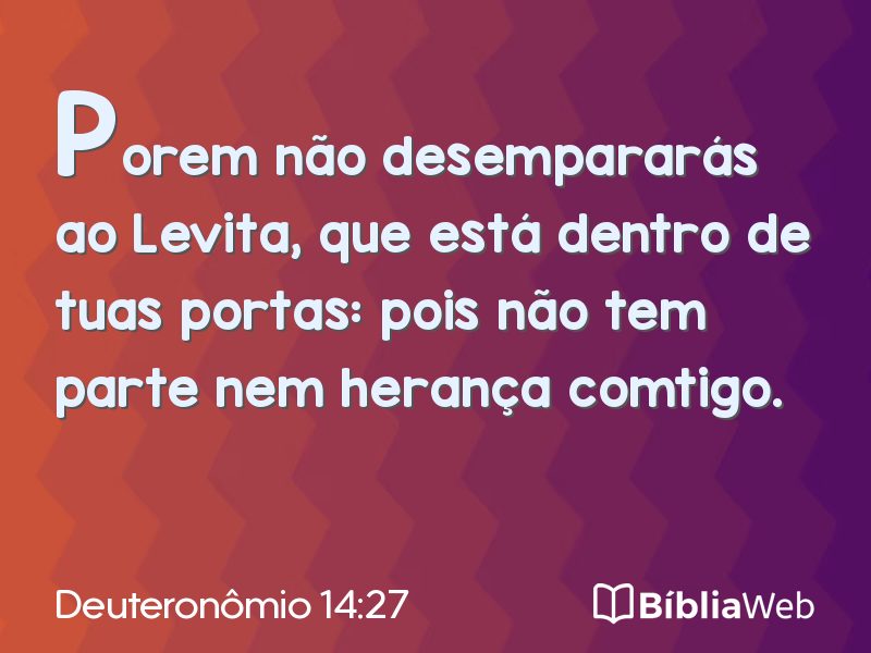 Deuteronômio 14:27 em imagem para compartilhar