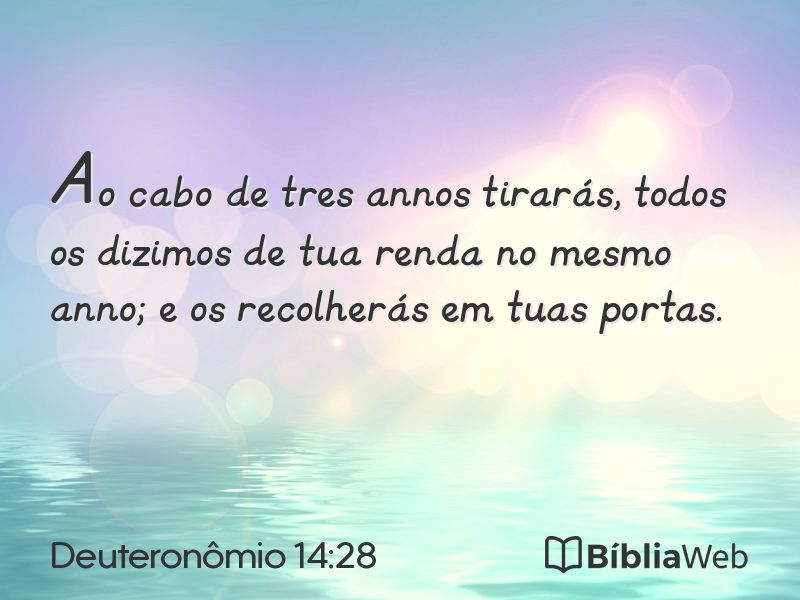 Deuteronômio 14:28 em imagem para compartilhar