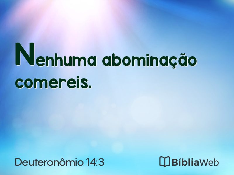 Deuteronômio 14:3 em imagem para compartilhar