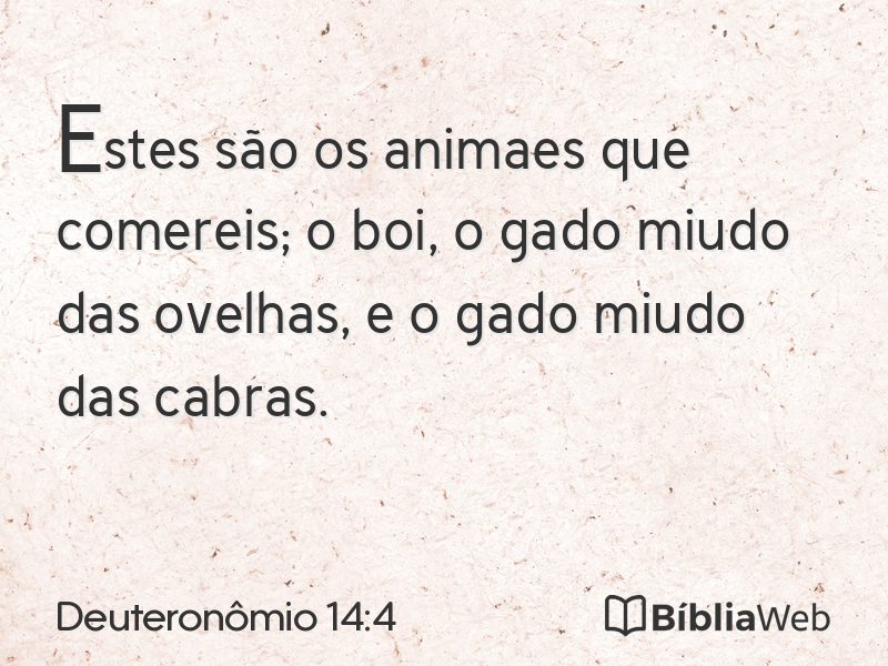 Deuteronômio 14:4 em imagem para compartilhar