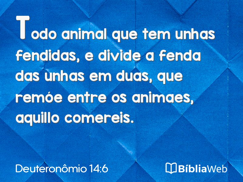 Deuteronômio 14:6 em imagem para compartilhar
